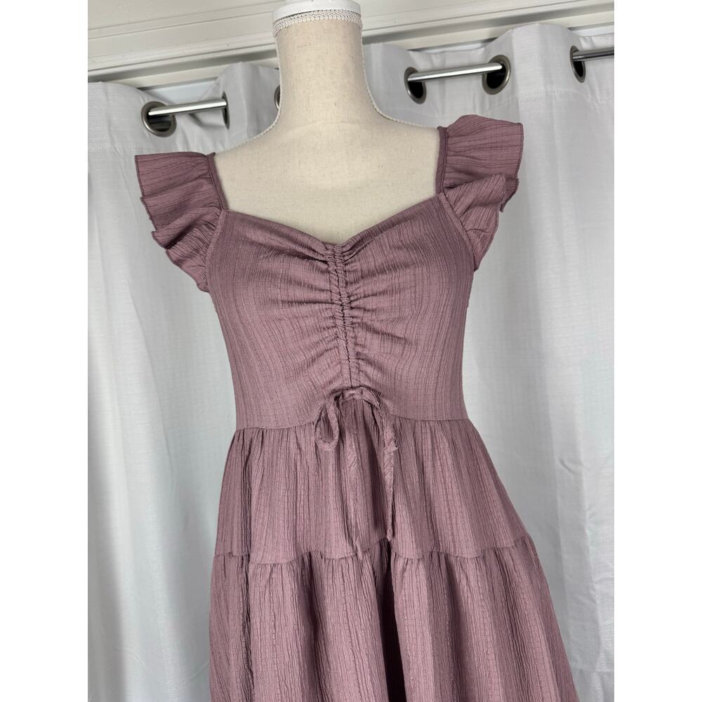Joyfolie Mauve High Low Dress Ruffle Strap Boho Girls 14 - Picture 4 of 8